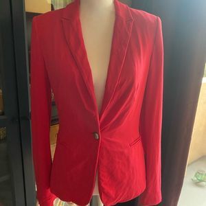 Zara Basic Fuschia Hot Pink single button blazer, Medium